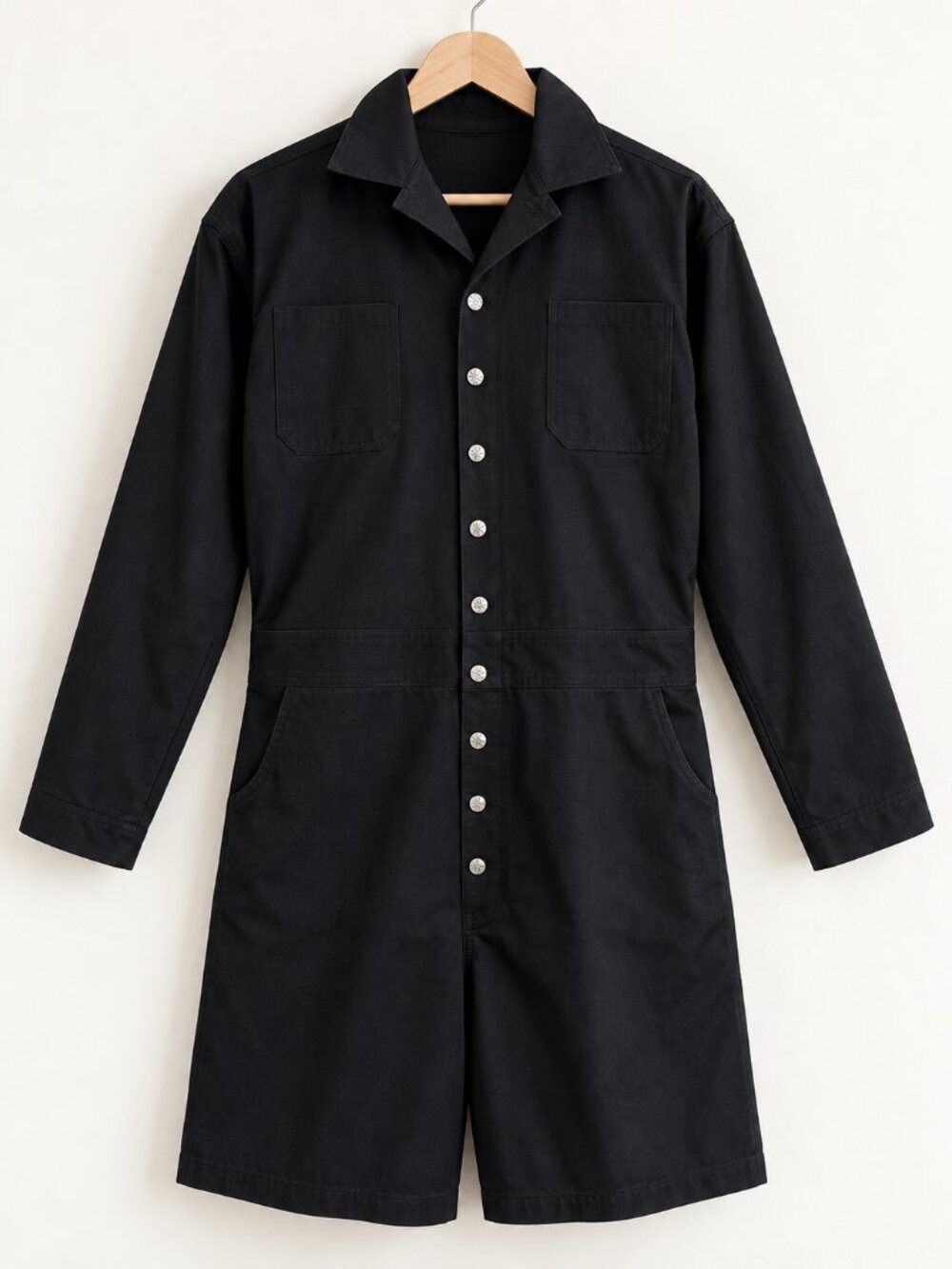 BIDDELL WerkSuit Black Herringbone Coverall Jumpsuit Unisex L New